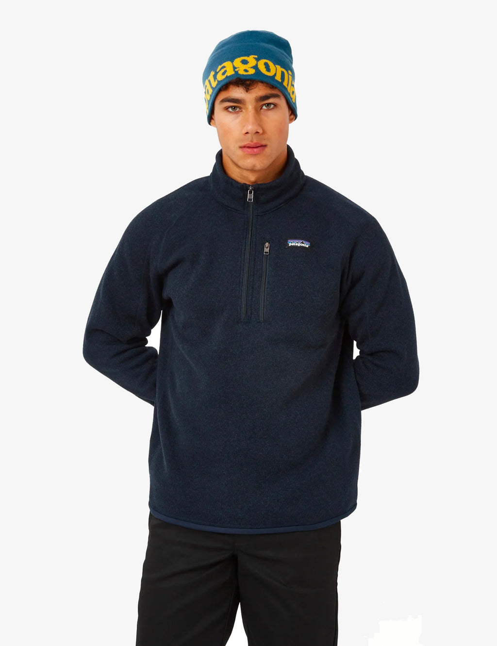 Patagonia Better Sweater 1/4 Zip Fleece - Navy Blue | URBAN EXCESS.
