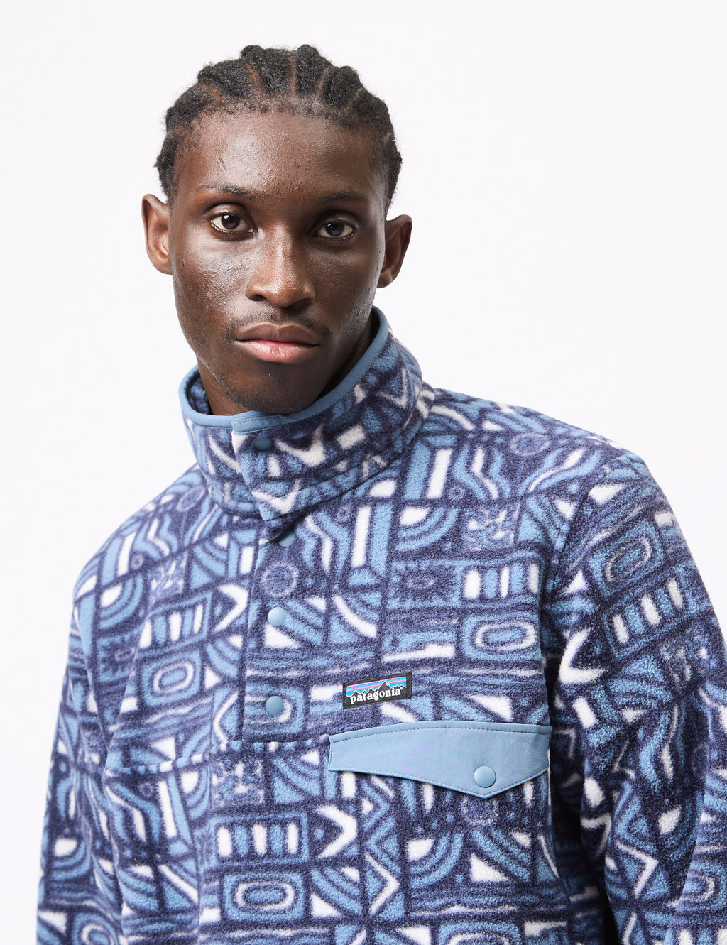 Patagonia Lightweight Synch Snap-T Fleece New Visions - New Navy