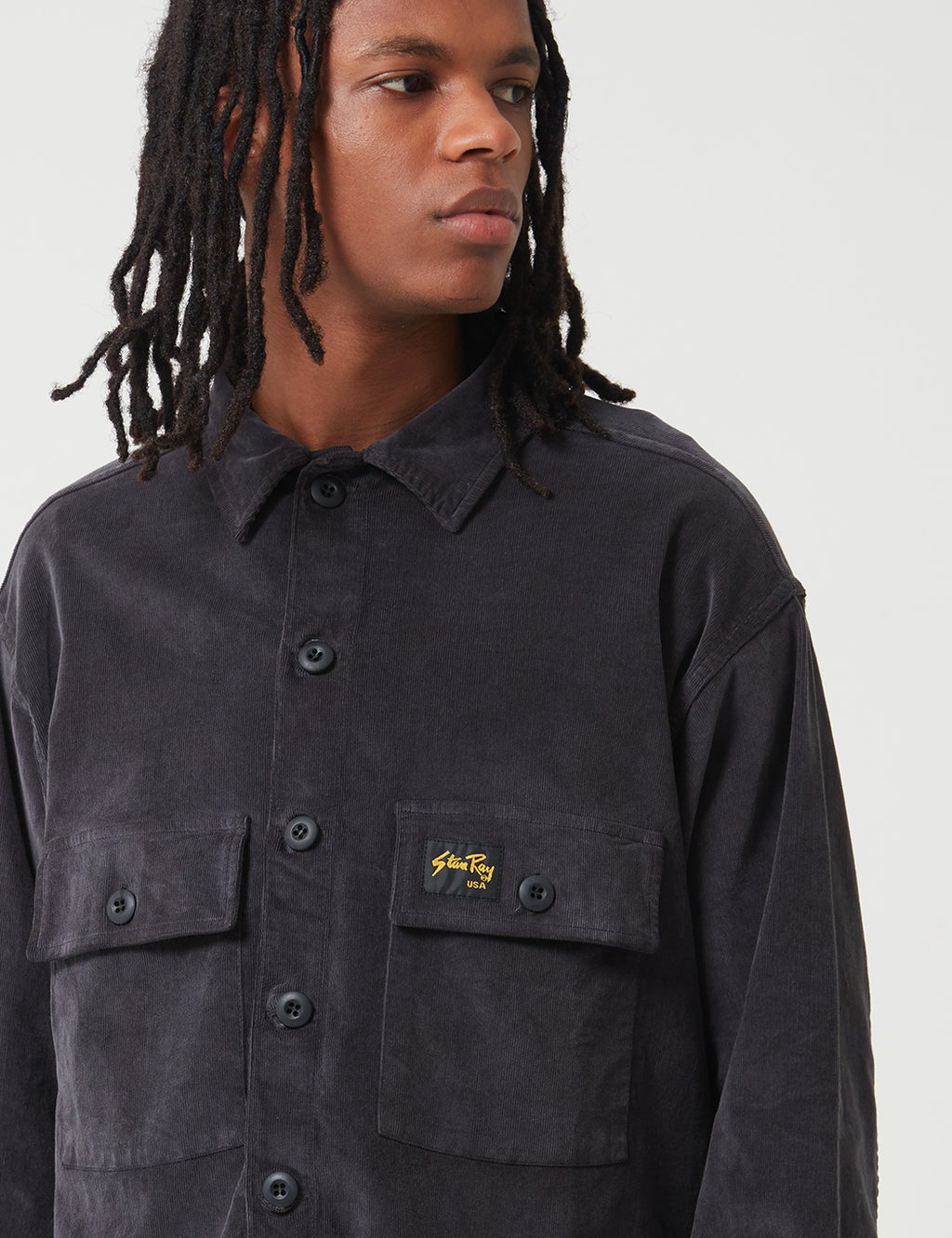 Stan Ray Cord CPO Shirt - Navy Blue