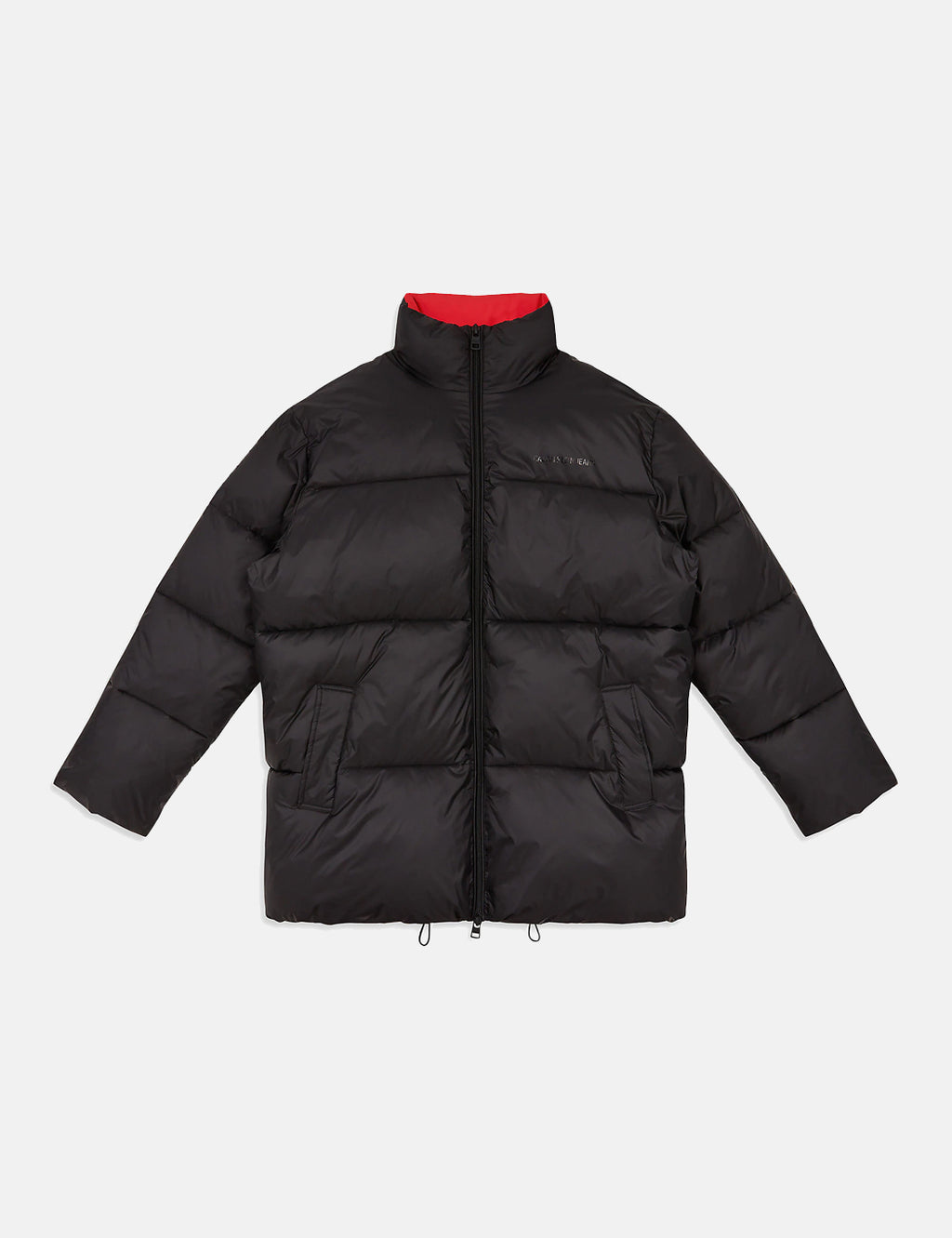 Calvin Klein Oversized Puffer Jacket - Black/Racing Red | URBAN