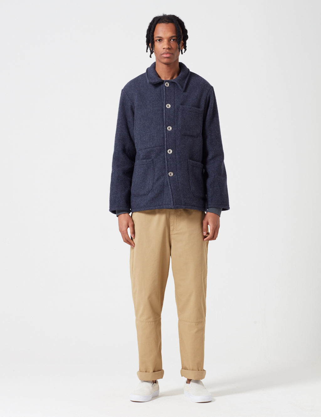 Le Laboureur Wool Work Jacket - Navy | URBAN EXCESS