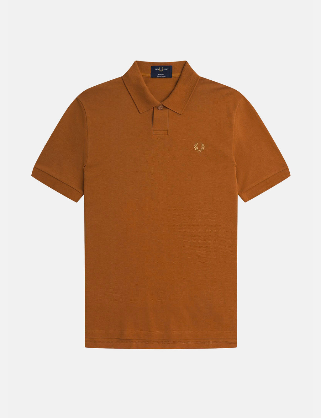 Fred Perry One Button Polo Shirt Dark Caramel I Urban Excess. URBAN
