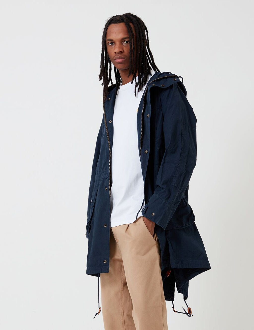 Barbour x EG Washed Highland Parka - Navy Blue | URBAN EXCESS