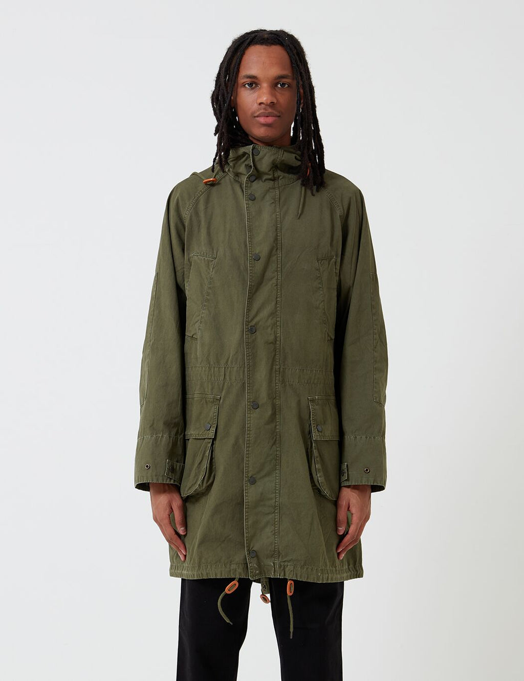 Barbour x EG Washed Highland Parka - Olive | URBAN EXCESS – URBAN