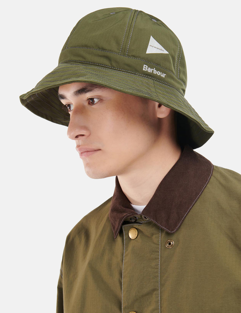 Barbour x And Wander Bucket Hat - Khaki