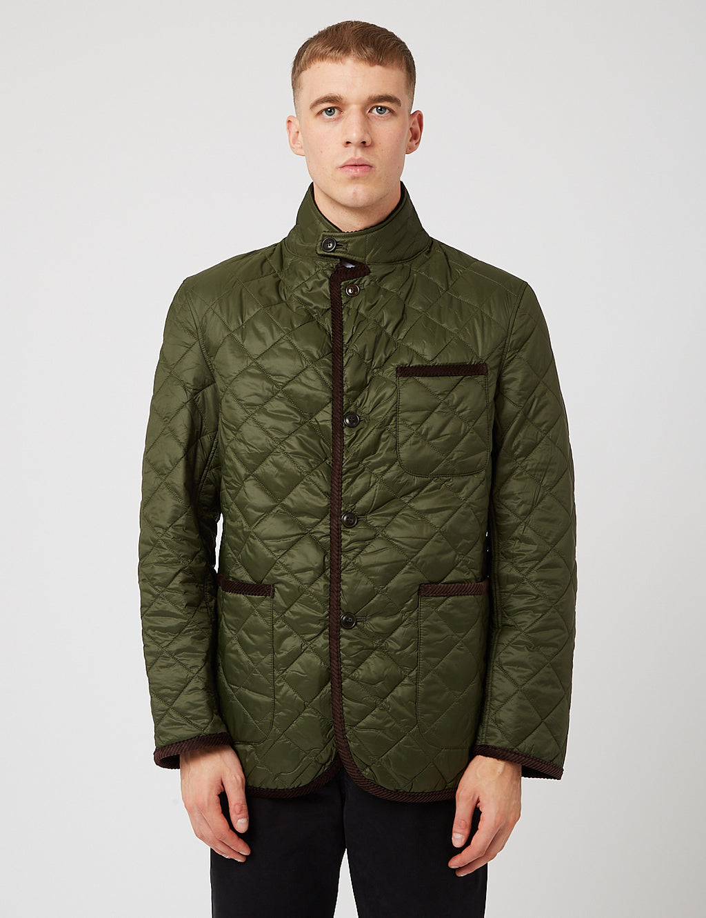 Barbour x Engineered Garments Loitery Quilted Jacket - Olive | UE