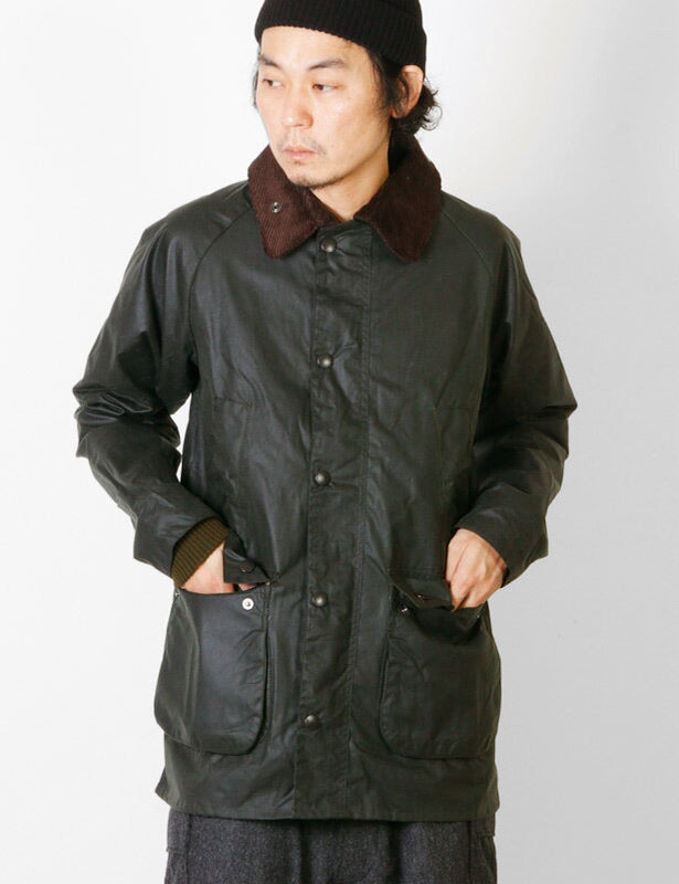 Barbour Waxed Bedale Jacket - Dark Green Sage