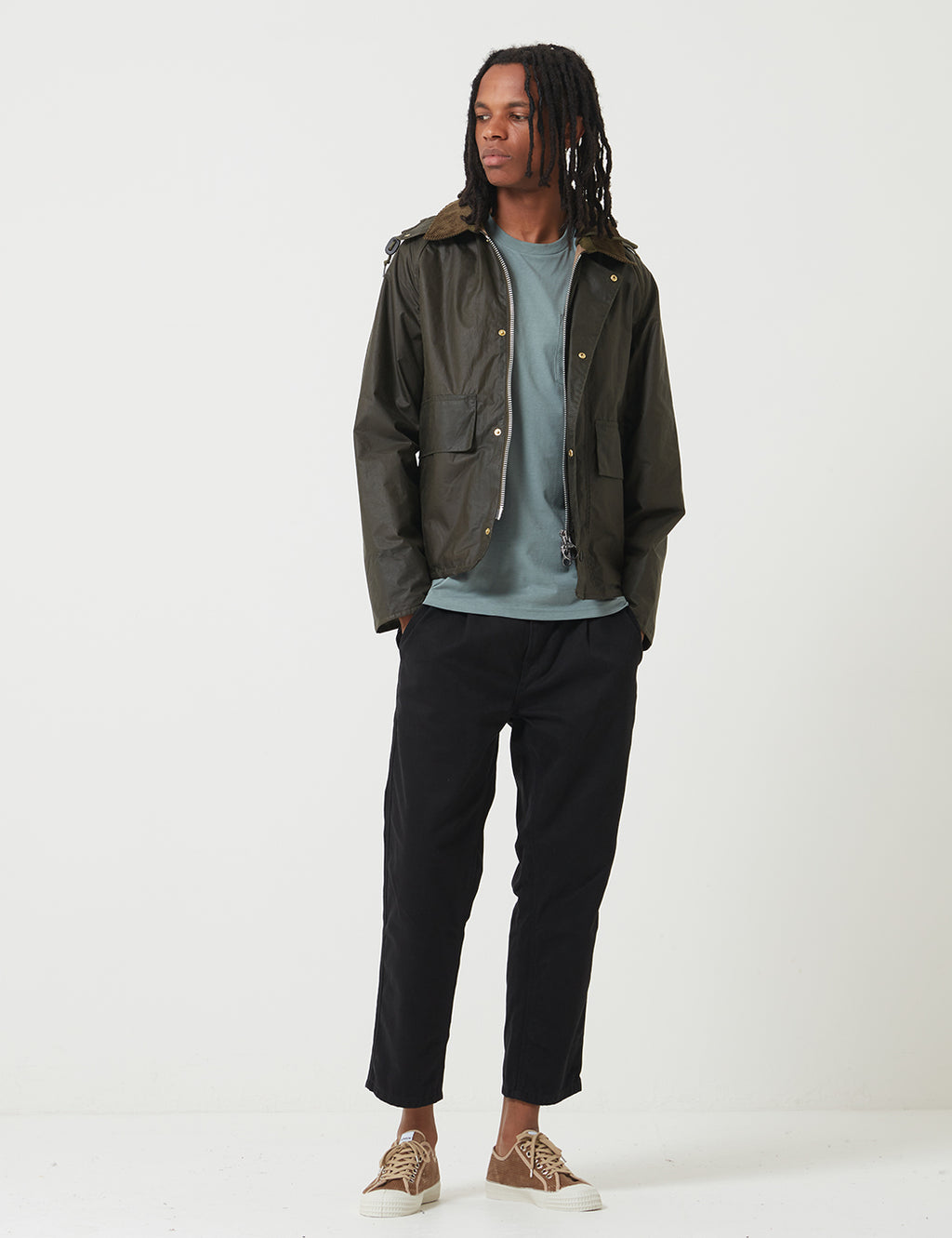 Barbour x Margaret Howell Spey Jacket (Wax) - Archive Olive Green