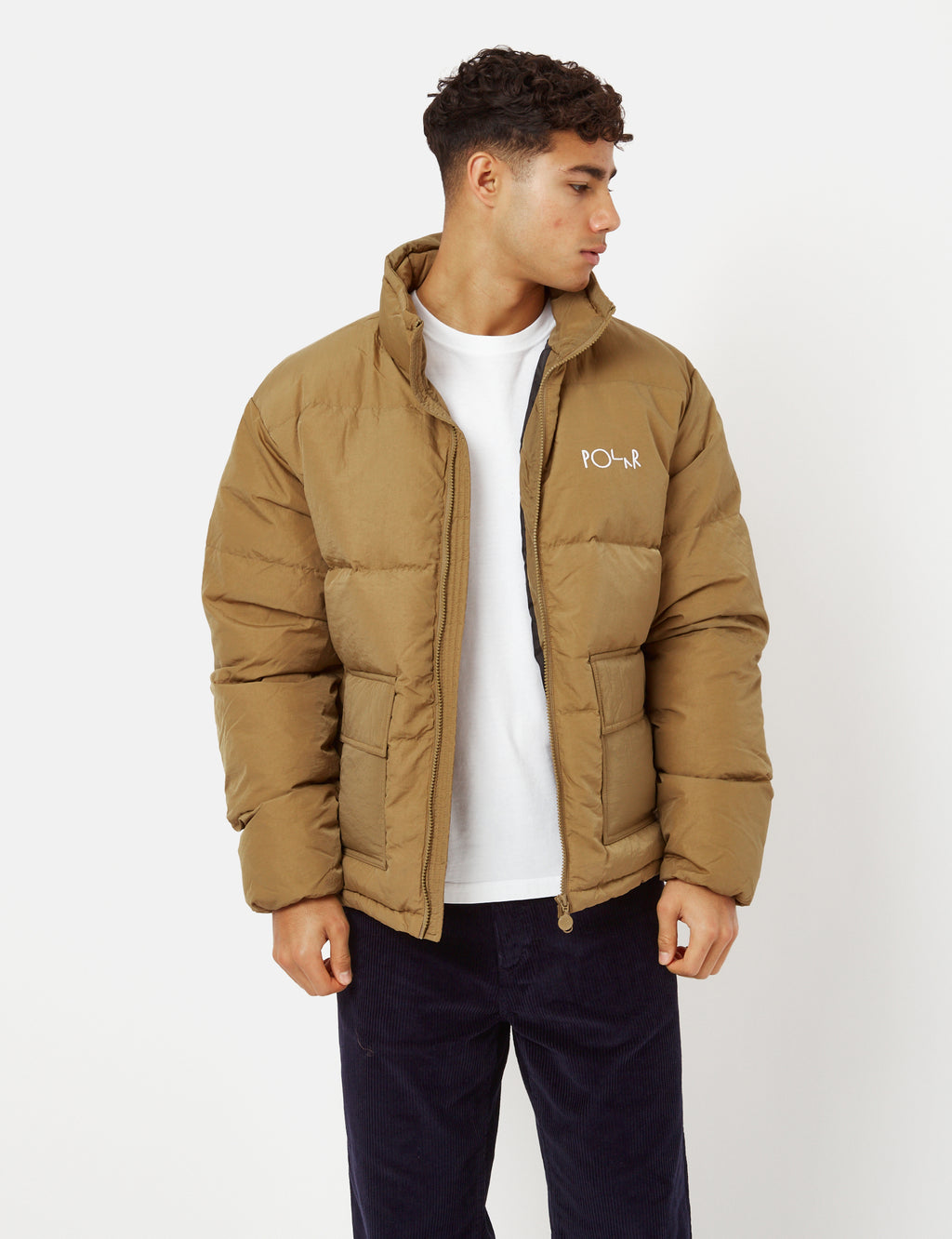 Polar Skate Co. Pocket Puffer Jacket - Antique Gold