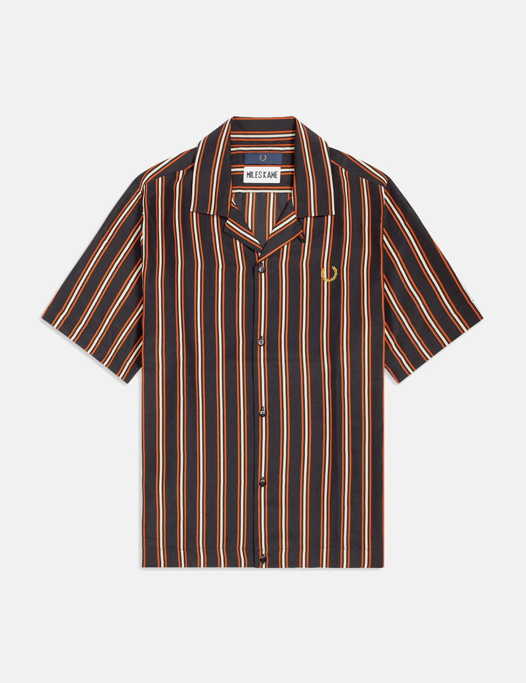 Fred Perry x Miles Kane Stripe Print Bowling Shirt | URBAN EXCESS