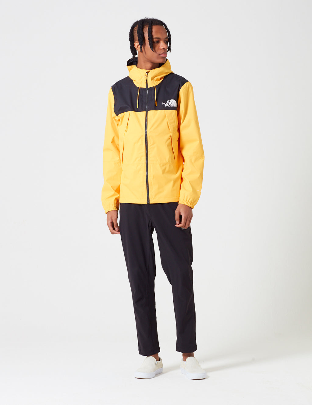 North Face 1990 Mountain Q Jacket - Black/Yellow | URBAN EXCESS