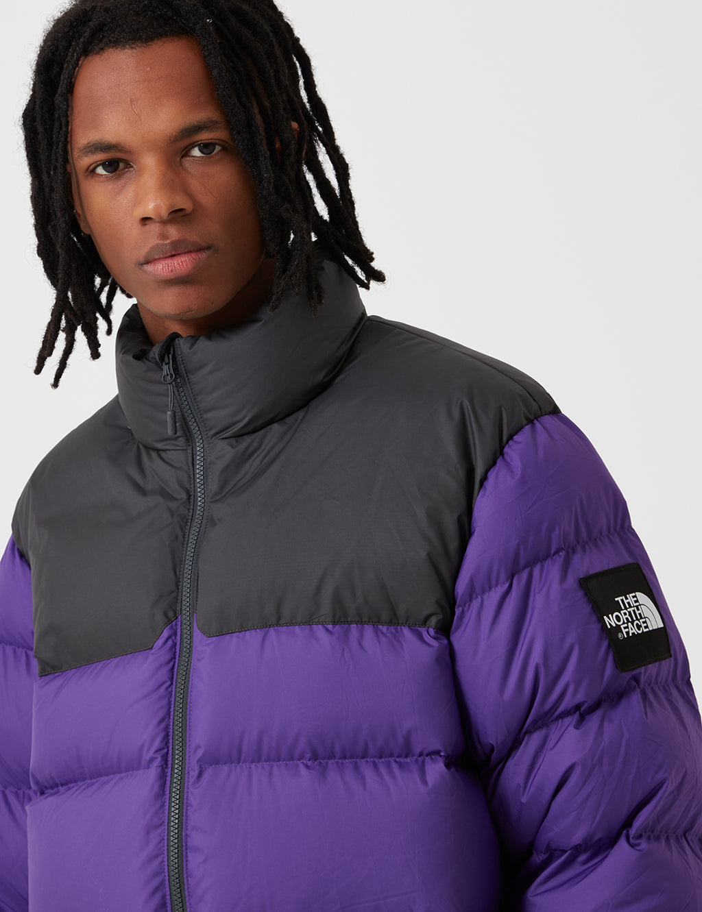 North Face 1992 Nuptse Jacket - Purple/Asphalt Grey | URBAN EXCESS