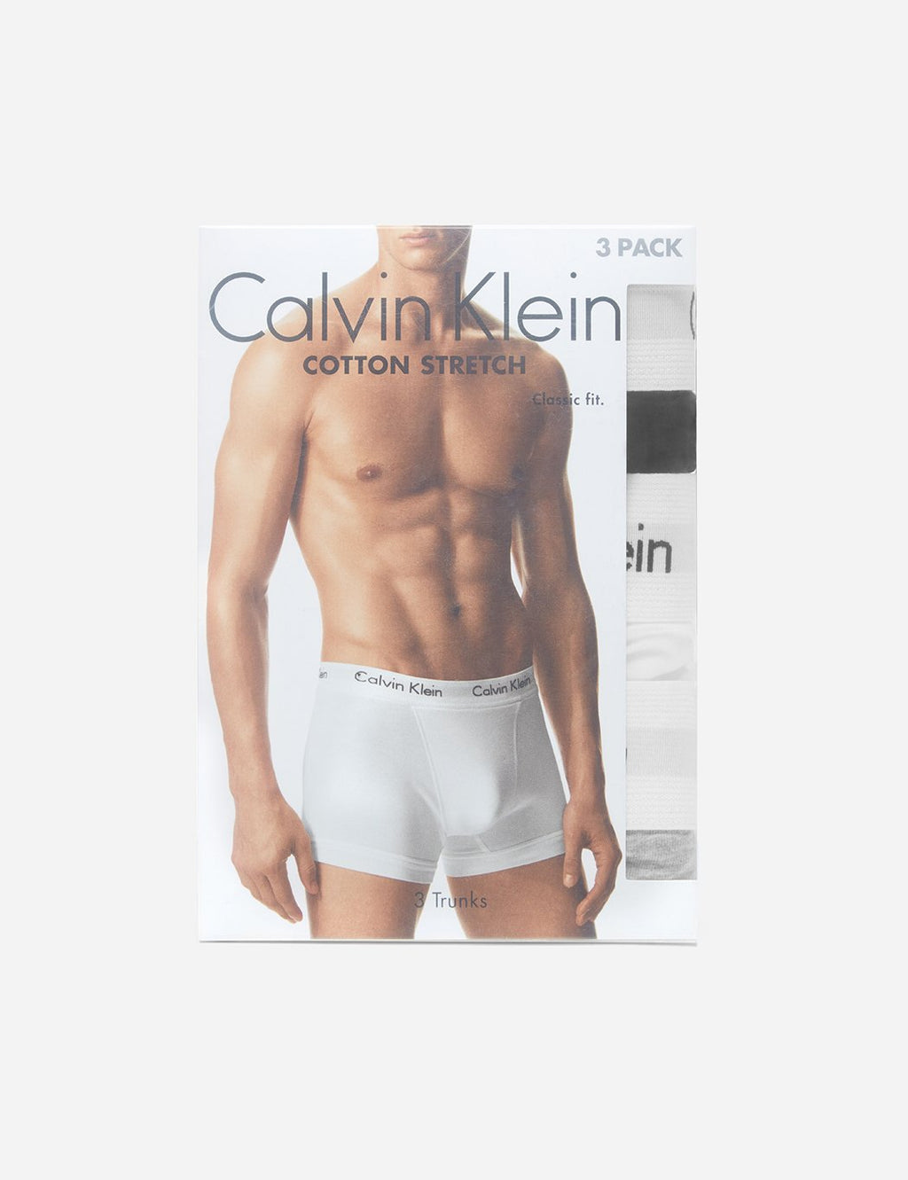 Calvin Klein Steel Cotton Trunk 3-Pack Black/ White/ Grey Heather