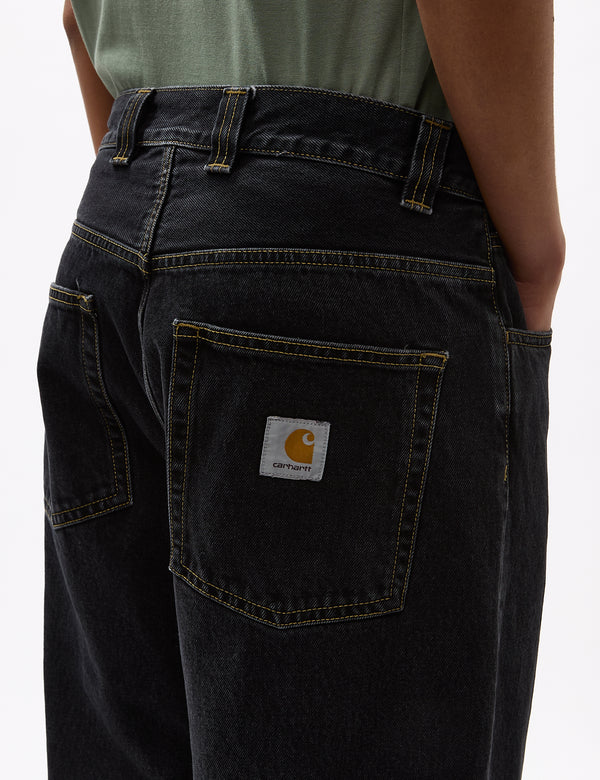 Carhartt-WIP Brandon Pant - Black Stone Washed