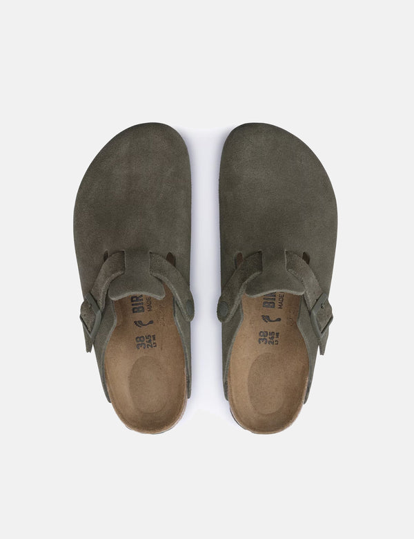 Birkenstock Womens Boston Suede (Narrow) - Modern Thyme