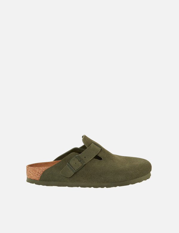 Birkenstock Boston Suede Leather (Regular) - Modern Suede Thyme