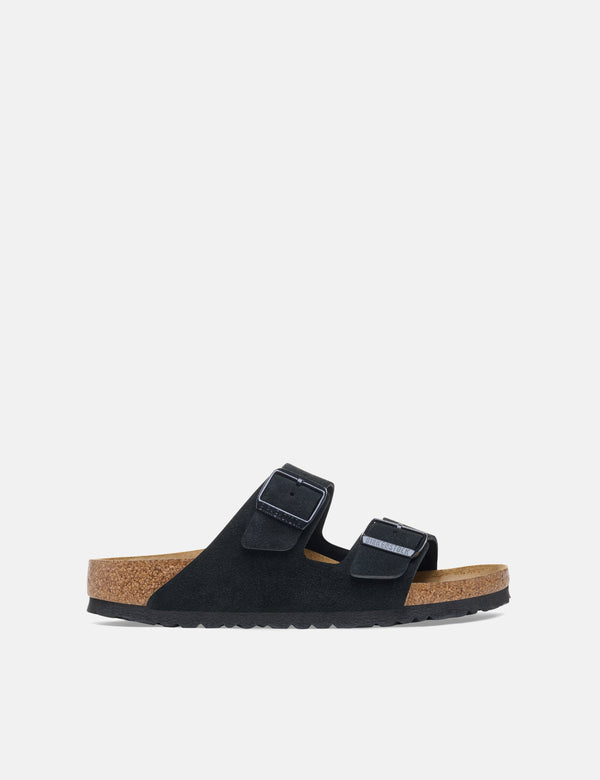 Birkenstock Arizona Suede Sandals (Regular) - Black