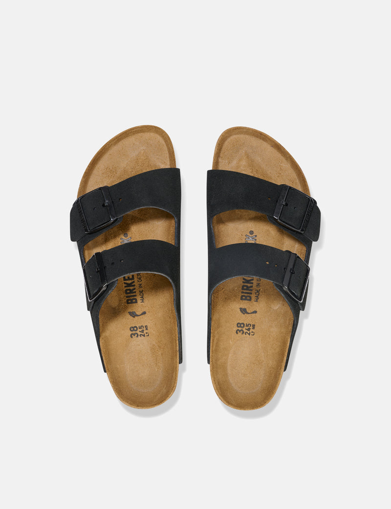 Birkenstock Arizona Suede Sandals (Regular) - Black