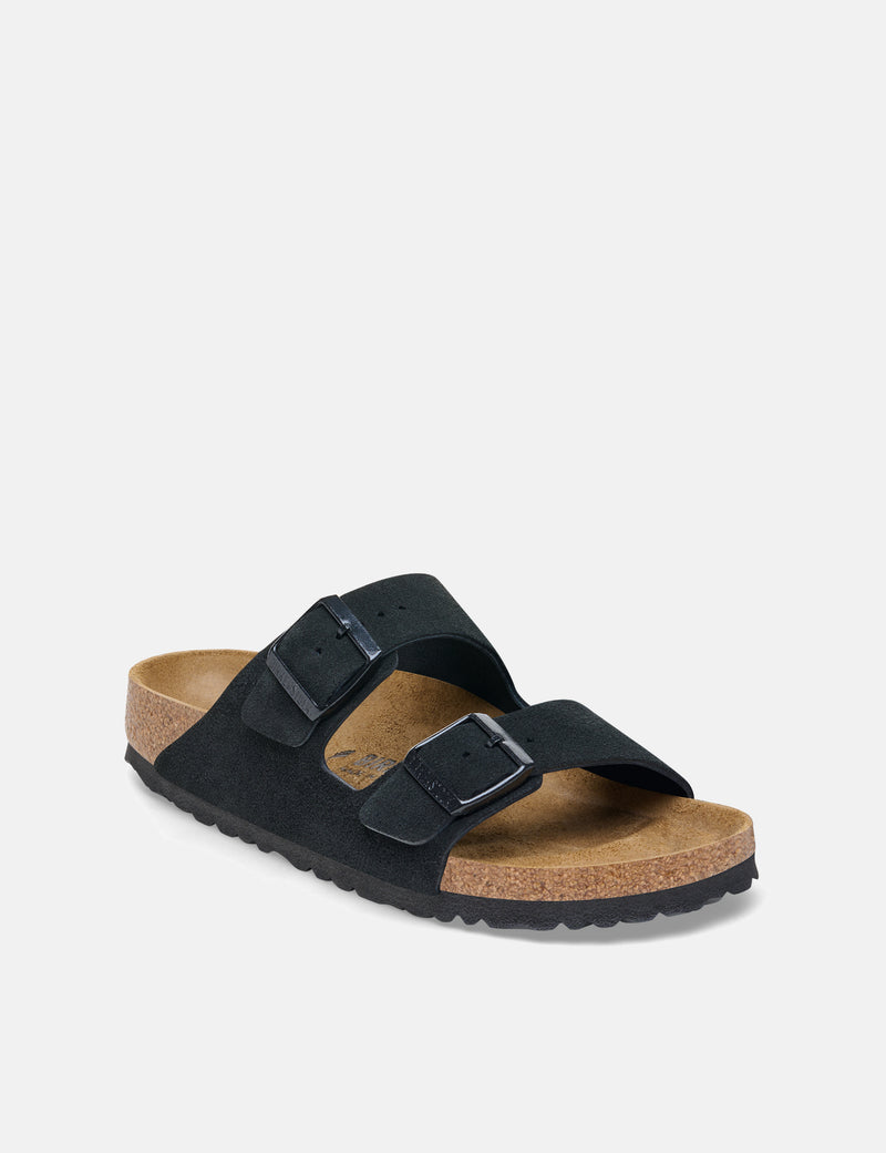 Birkenstock Arizona Suede Sandals (Regular) - Black