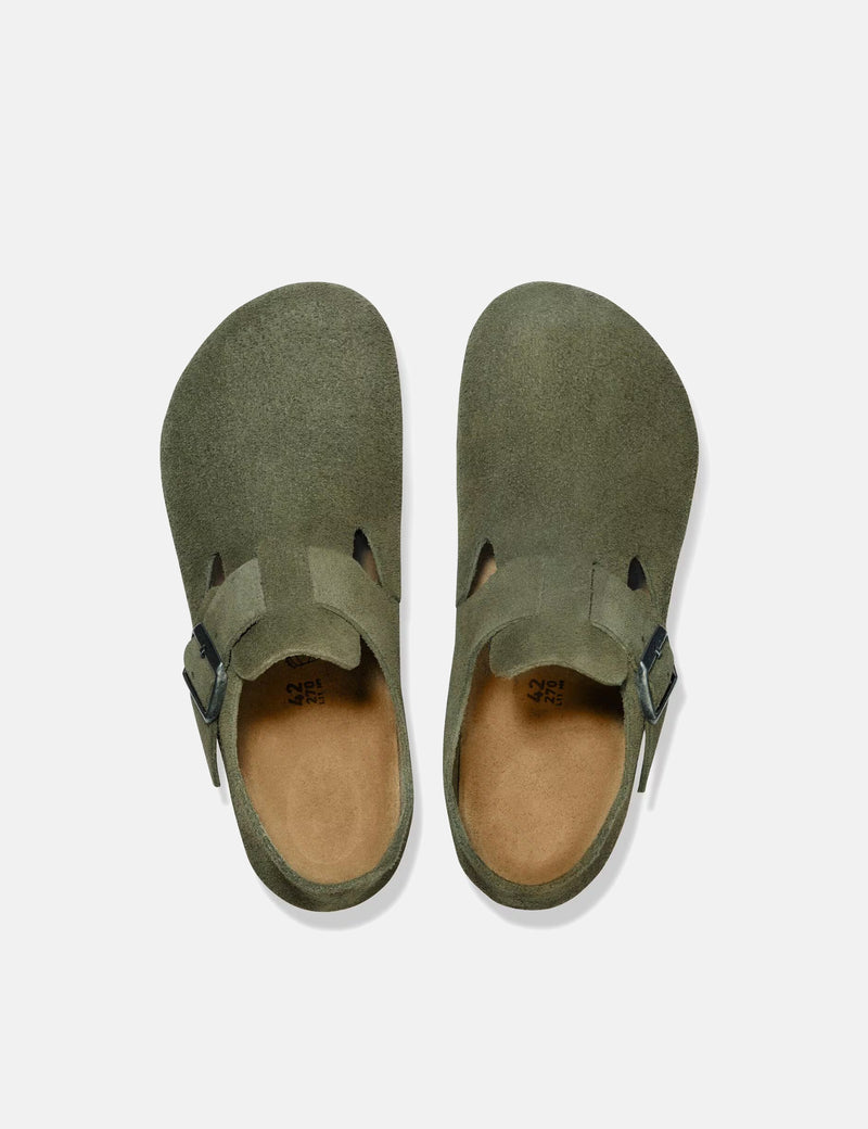 Birkenstock London Suede (Regular) - Thyme Green