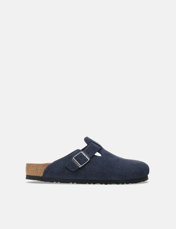 Birkenstock Boston Suede Clogs (Regular) - New Navy Blue