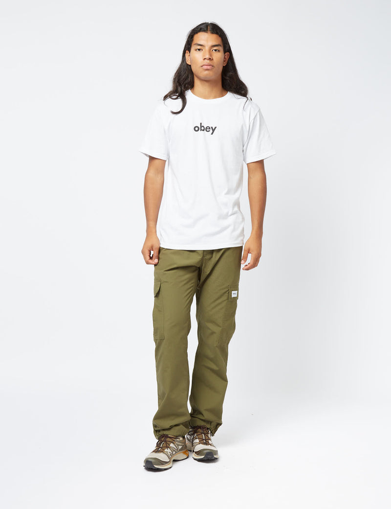 Obey Lower Case 2 Classic T-Shirt - White