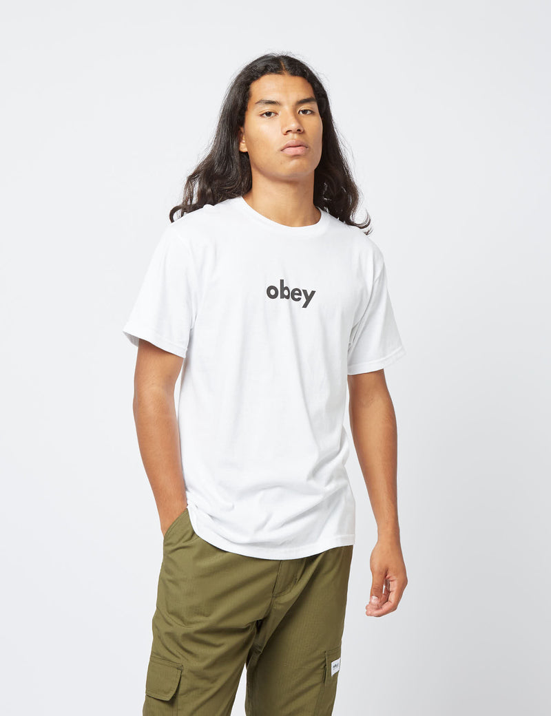 Obey Lower Case 2 Classic T-Shirt - White