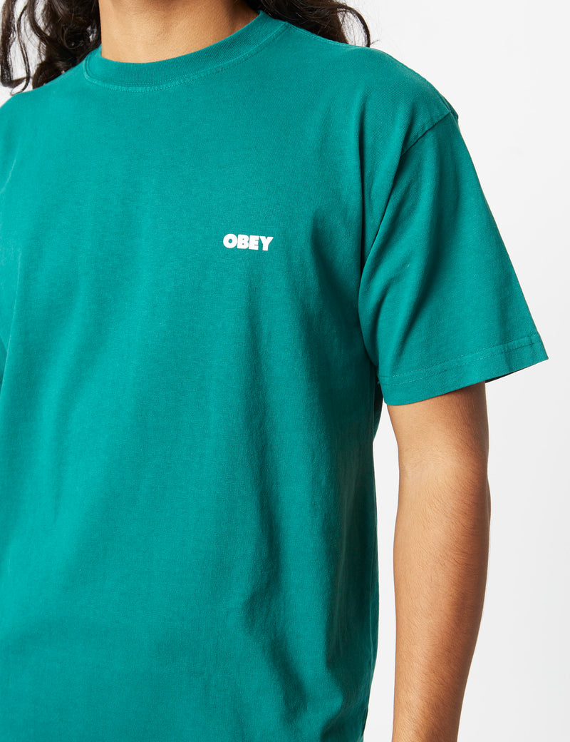 Obey Bold 3 T-Shirt - Adventure Green