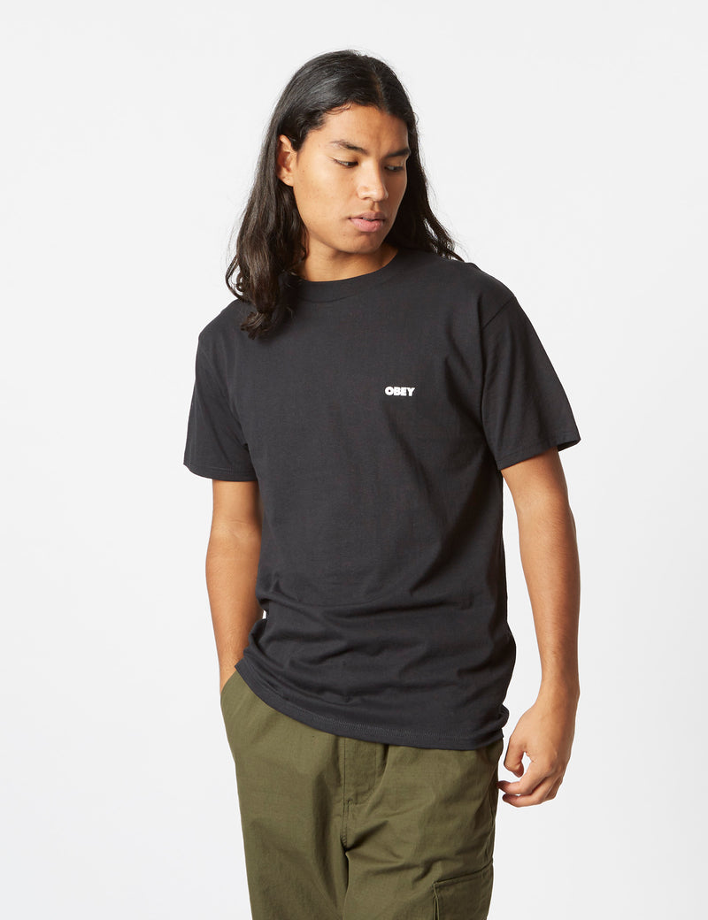 Obey Bold 3 T-Shirt - Off Black