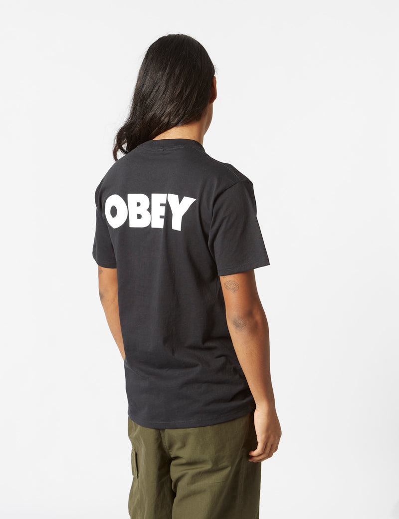 Obey Bold 3 T-Shirt - Off Black