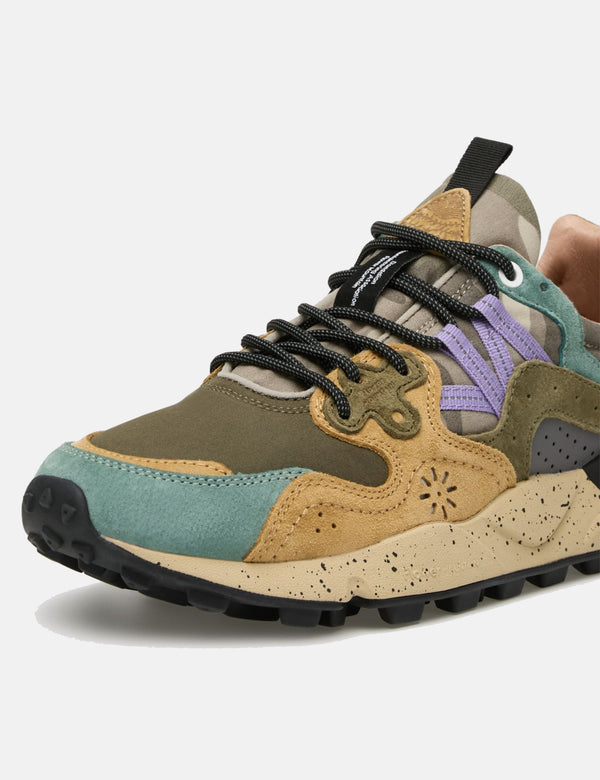 Flower Mountain Yamano 3 (Suede/Nylon) Shoes - Camo Petrol/Mud/Grey