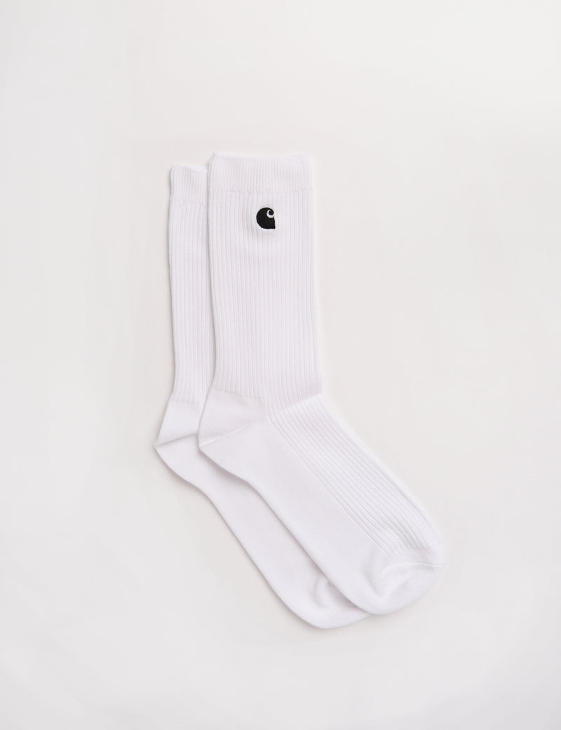 Carhartt-WIP Madison Pack Socks (2 Pack) - White/Black