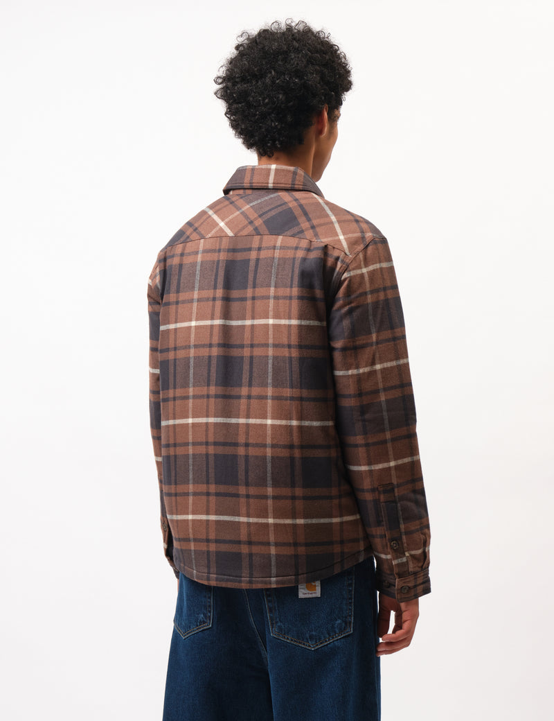 Patagonia LW Insulated Fjord Flannel Outdoor Shirt - Molasses Brown