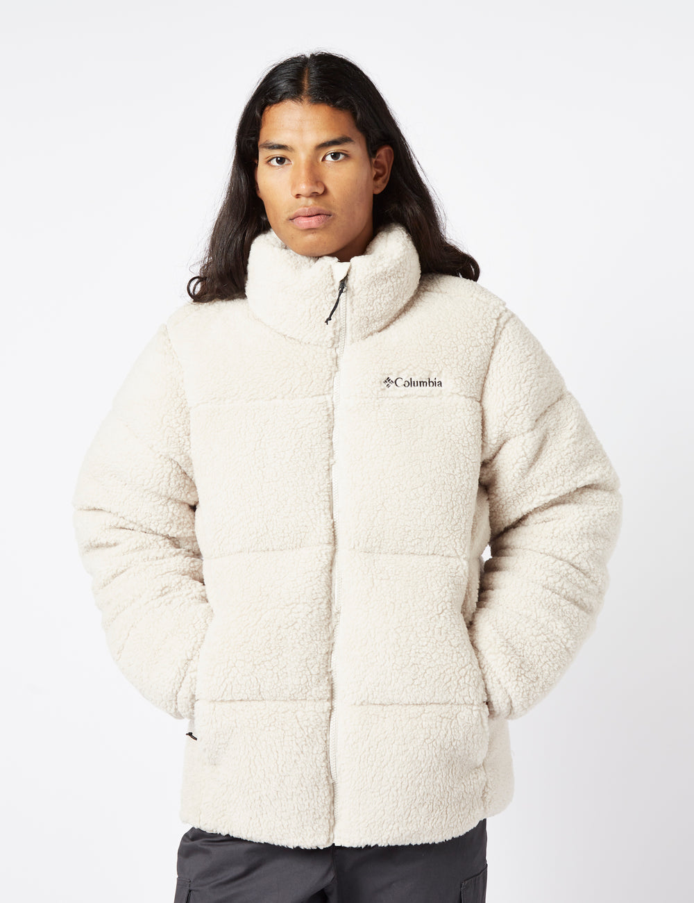 Columbia Puffect Sherpa Jacket - Dark Stone Grey I Urban