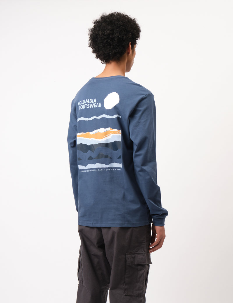 Columbia Explorers Canyon Long Sleeve T-Shirt - Mountain Blue