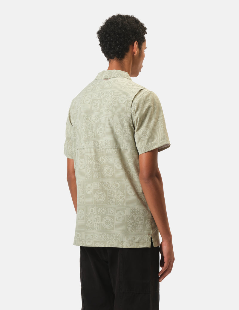 Columbia Tech Trail Utility Print SS Shirt - Safari Blazing