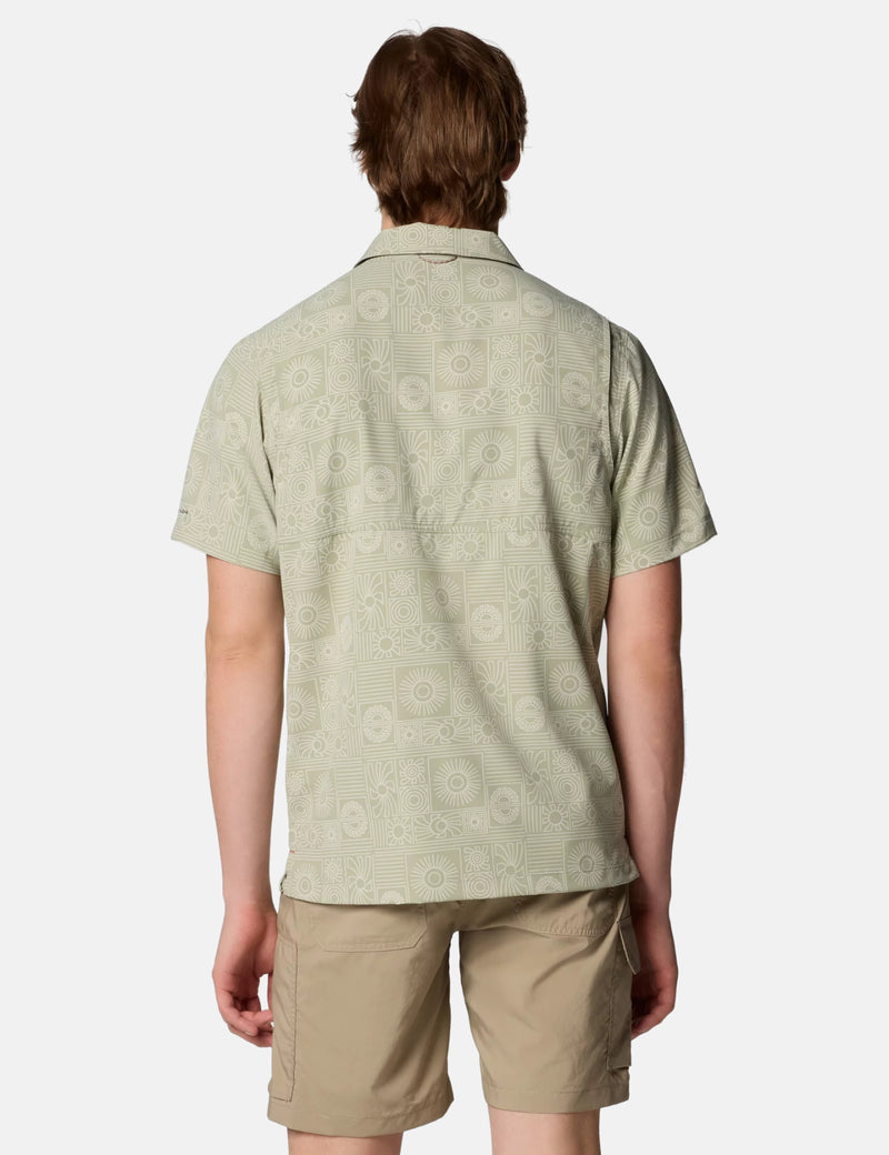 Columbia Tech Trail Utility Print SS Shirt - Safari Blazing