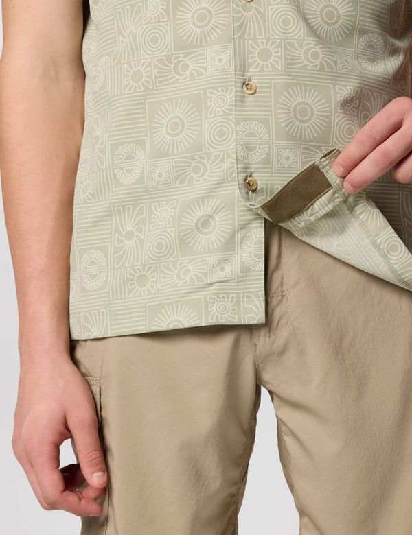 Columbia Tech Trail Utility Print SS Shirt - Safari Blazing