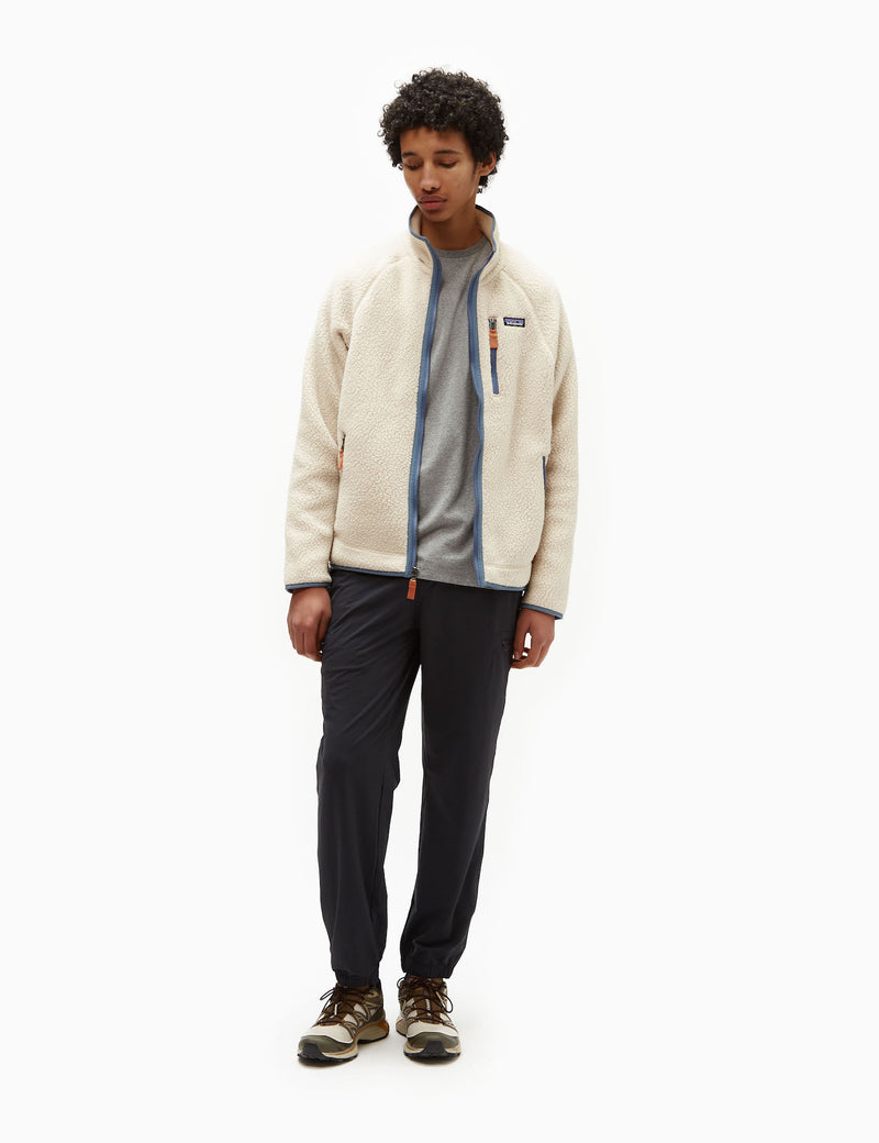 Patagonia Retro Pile Jacket - Dark Natural w/Utility Blue