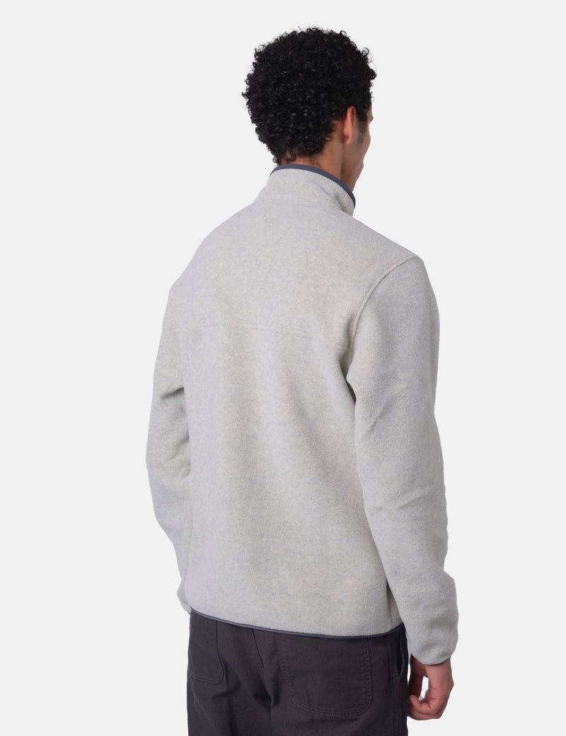 Patagonia LW Synchilla Snap-T Fleece - Oatmeal Heather w/Smolder Blue