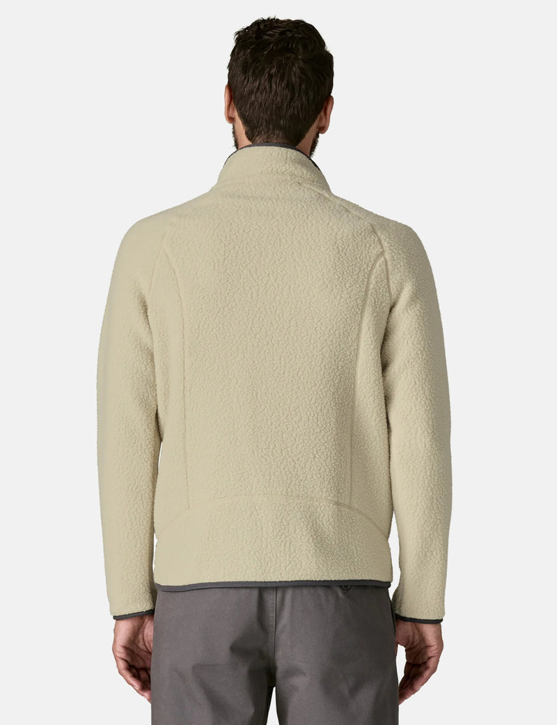 Patagonia Retro Pile Fleece Jacket - Pelican w/Smolder Blue