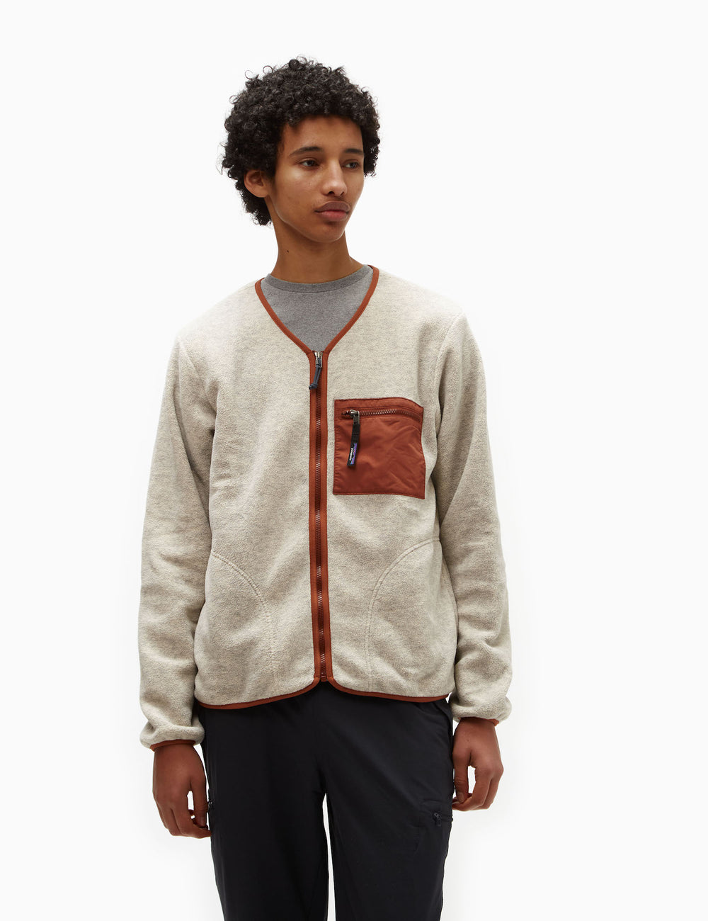 Patagonia Synch Fleece Cardigan - Oatmeal Heather | Urban Excess