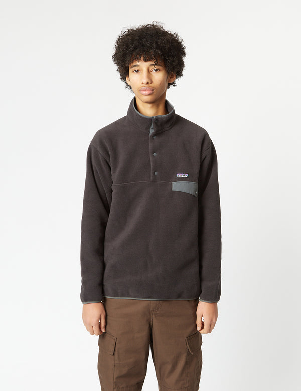 Patagonia Synchilla Snap-T Fleece Pullover - Black/Forge Grey