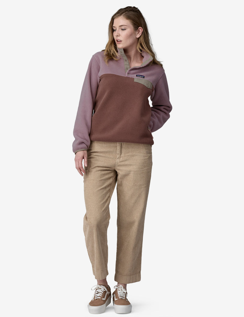 Patagonia Women's LW Synch Fleece Snap-T Pullover - Dulse Mauve