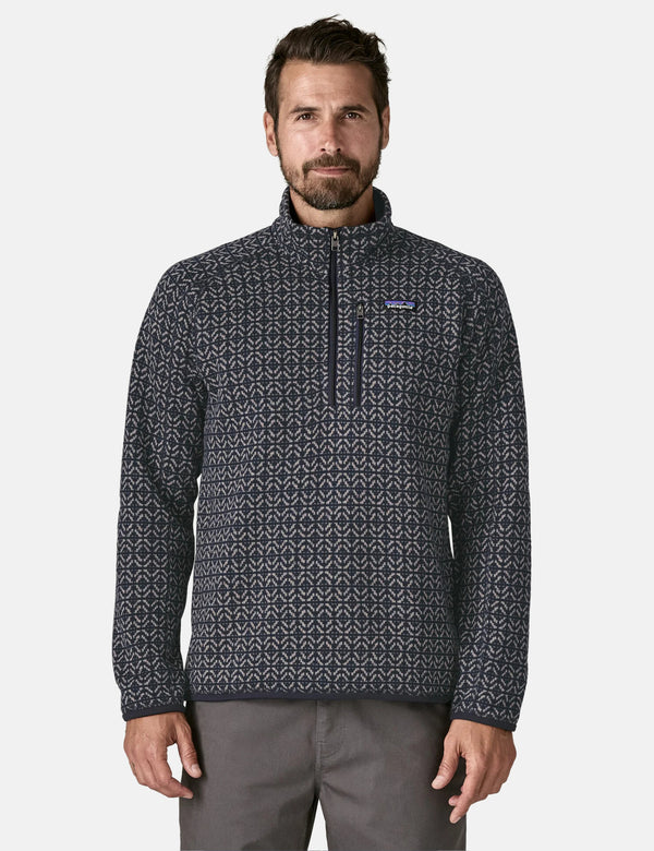 Patagonia Better Sweater 1/4 Zip Fleece (Scales) - Sunken Blue