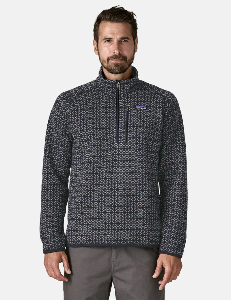 Patagonia Better Sweater 1/4 Zip Fleece (Scales) - Sunken Blue