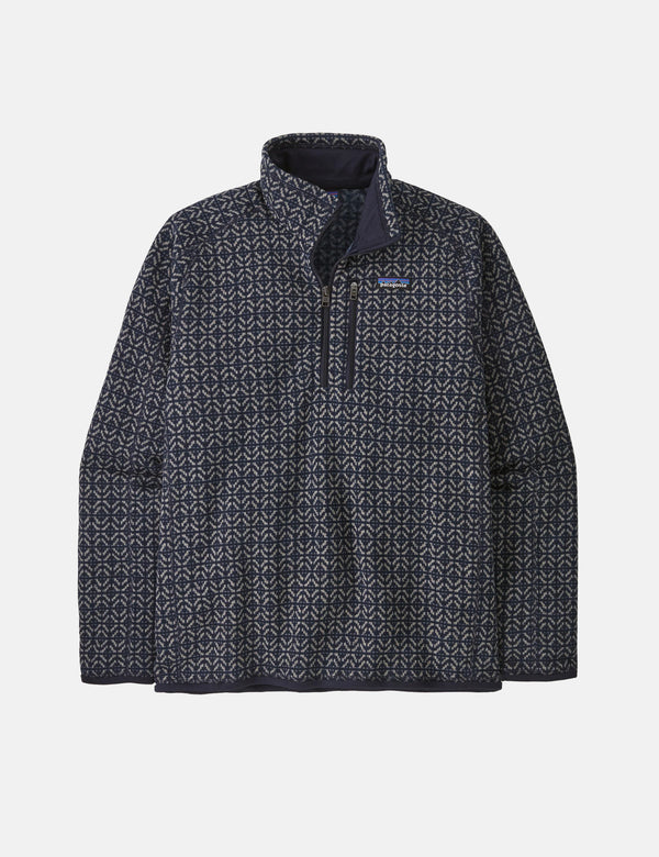 Patagonia Better Sweater 1/4 Zip Fleece (Scales) - Sunken Blue