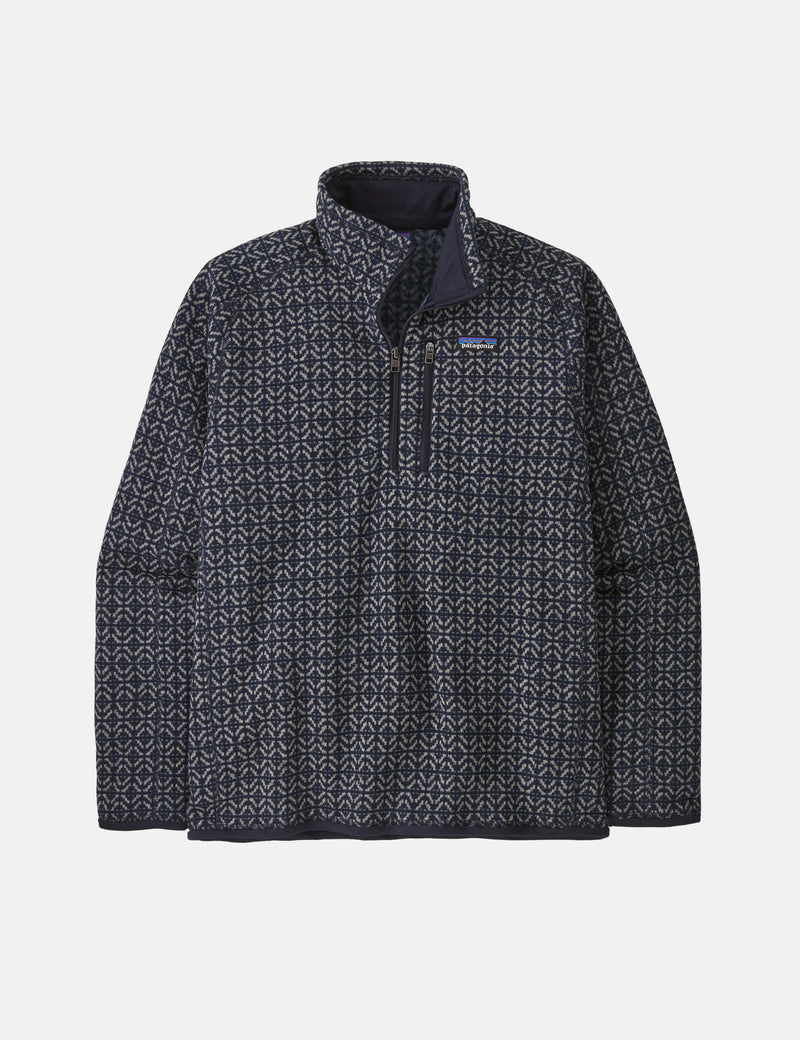 Patagonia Better Sweater 1/4 Zip Fleece (Scales) - Sunken Blue
