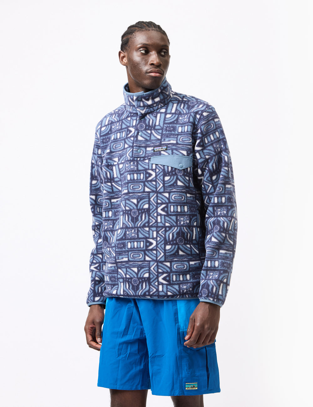 Patagonia Lightweight Synch Snap-T Fleece New Visions - New Navy