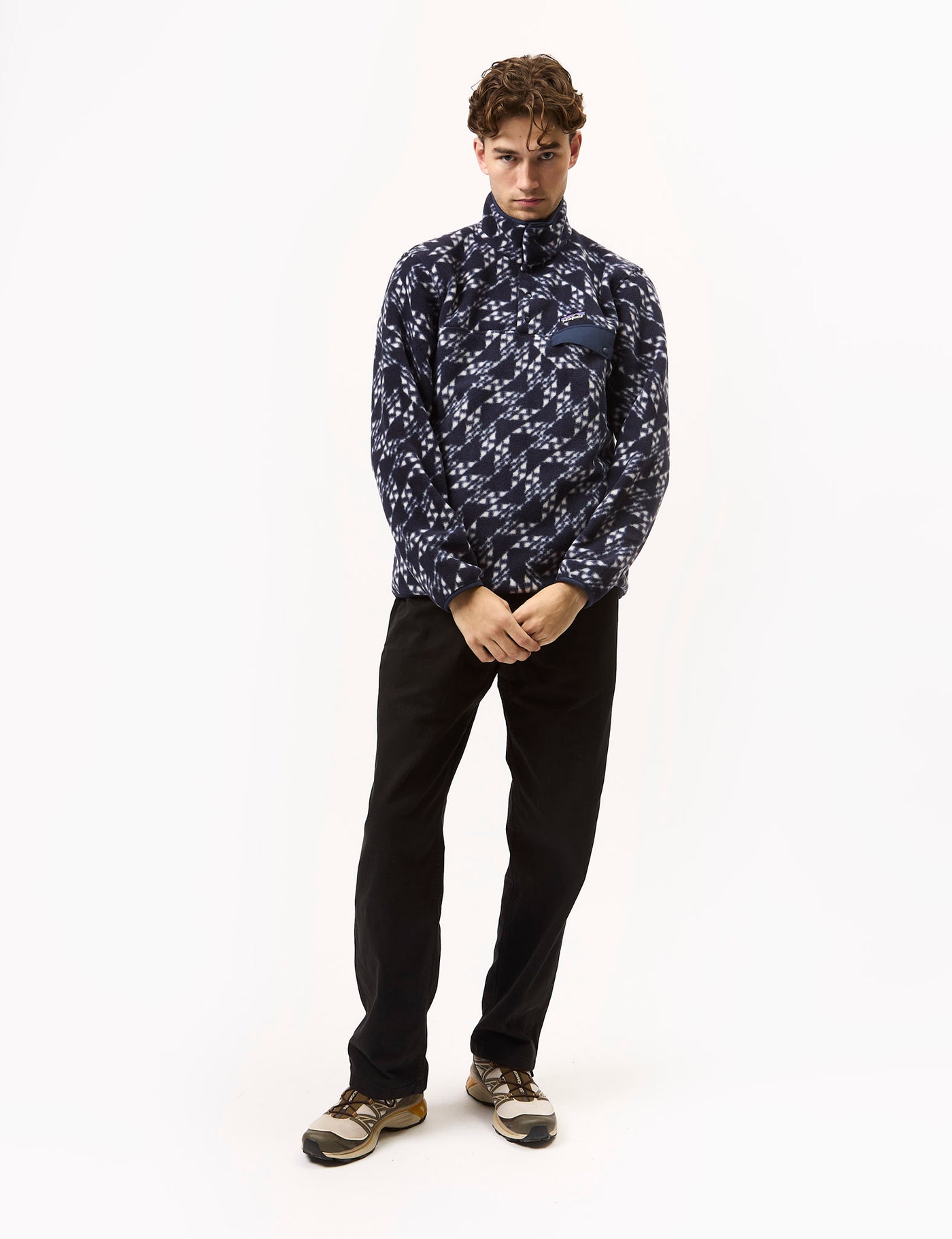 Patagonia LW Synch Snap-T Pullover - Synched Flight: New Navy | UE